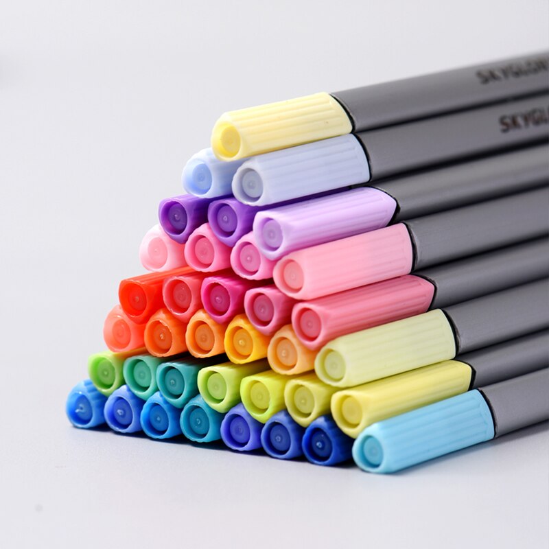 24/48/72/102 Kleuren Aquarel Markers Voor Tekening Set Viltstiften Voor Kinderen 0.4Mm Fijne tip Schetsen Markers Art Supplies