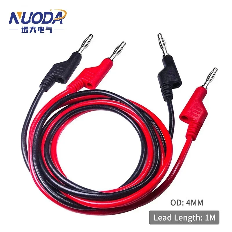 Doppelte stapelbare Bananenstecker-Multimeter-Messleitungen, 1 m Kabel, 1000 V, 15 A, 4 mm, P1036, 2 Stück, 5 Stück