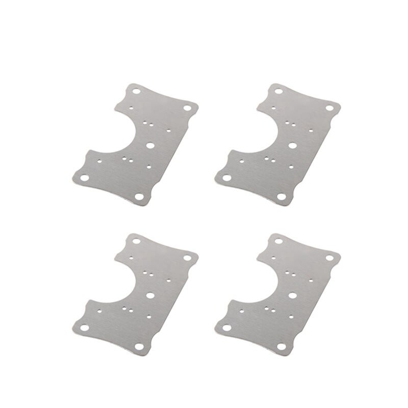 Praktische 4 Stuks Scharnier Reparatie Plaat Kastdeur Scharnier Reparatie Plaat Rvs Beugel Met Schroeven Voor Meubels: Default Title