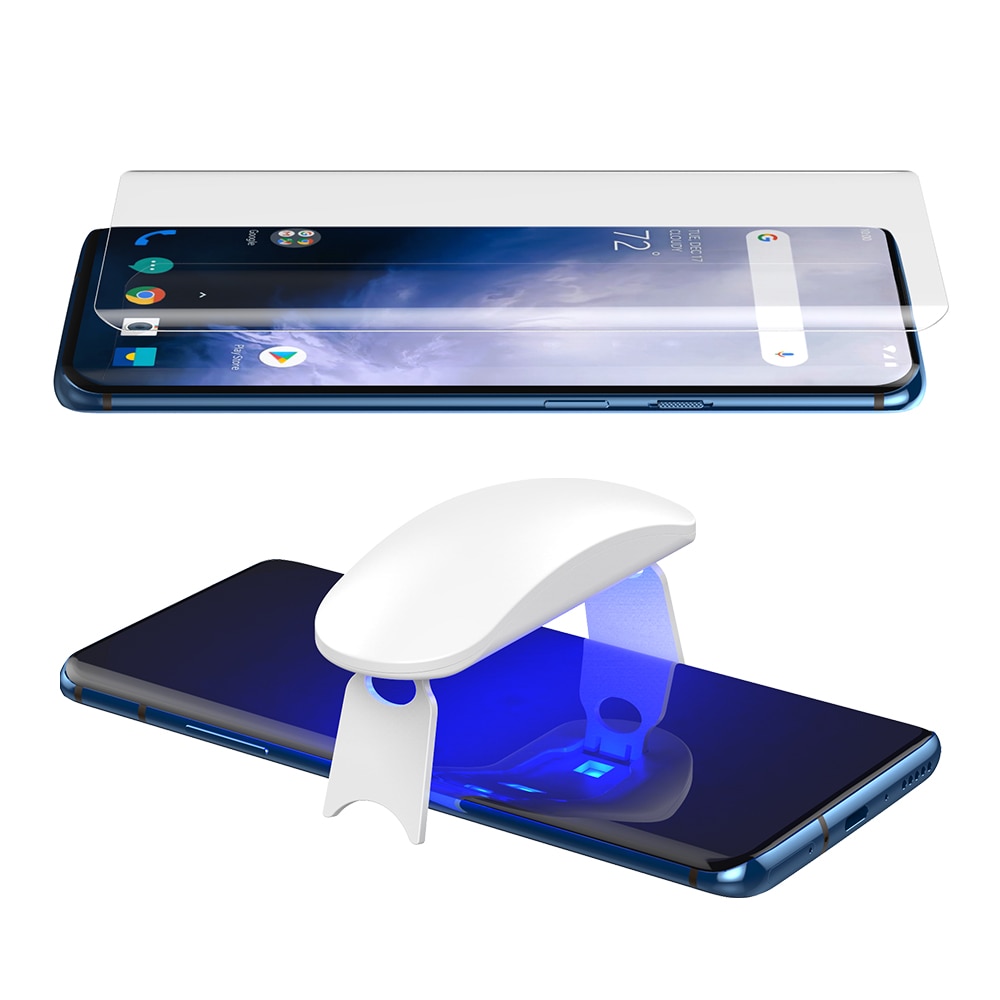 Screen Protector with fingerprint unlock for Oneplus 7 Pro UV Glass film full cover for Oneplus 7T Pro tempered glass