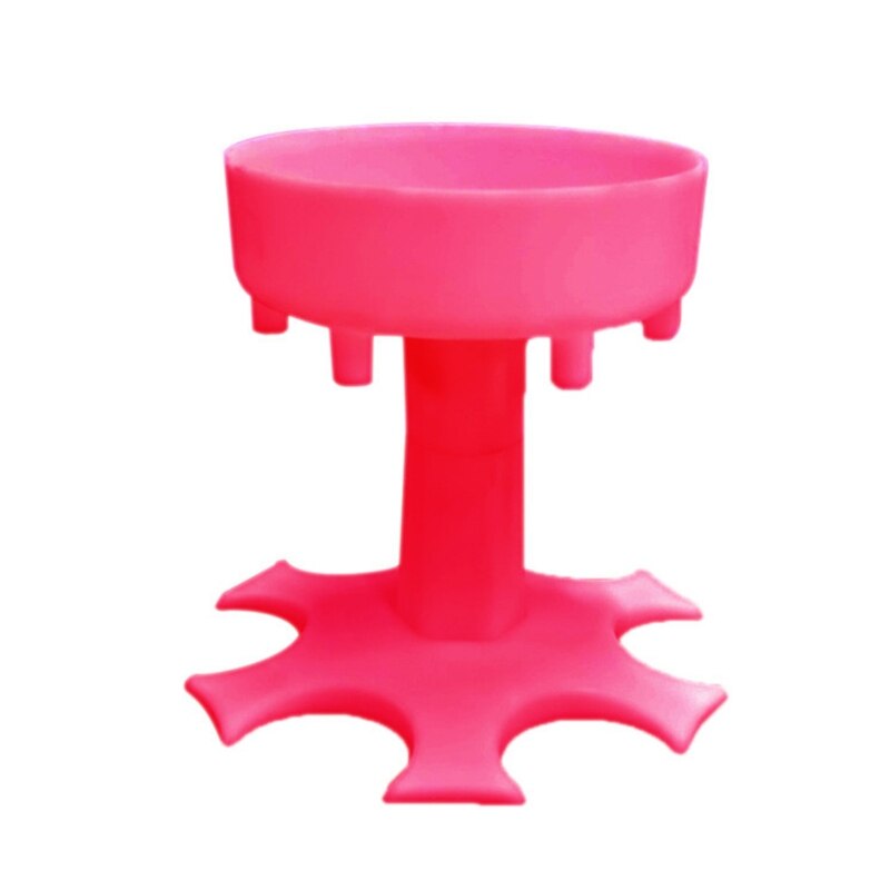 Versatori e supporto per bicchieri da 6 colpi, versatori multipli a 6 colpi per liquore Bourbon, Vodka, distributore di colpi da cocktail B: rosa rosso