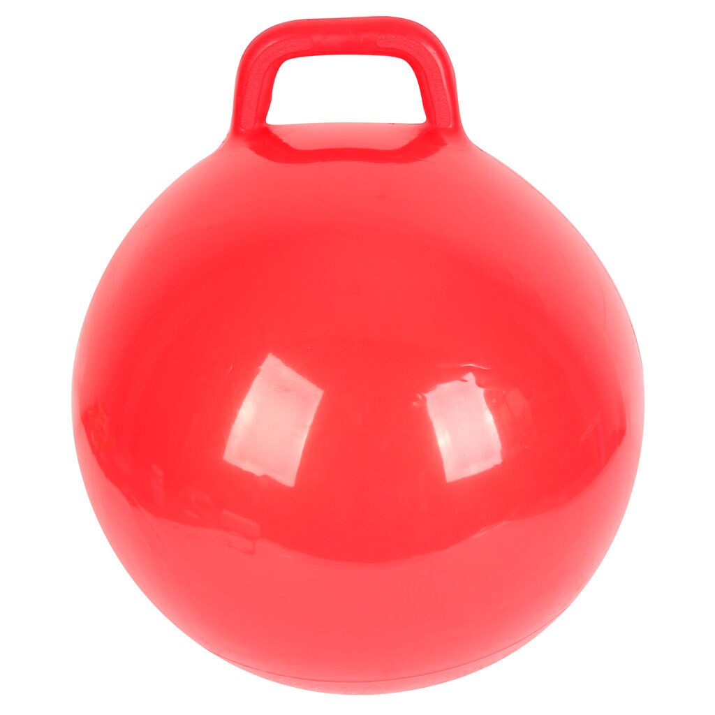 55cm förtjockning hoppboll studsbollar miljö pvc handtag boll barn uppblåsbar leksak boll hälsovård: Röd
