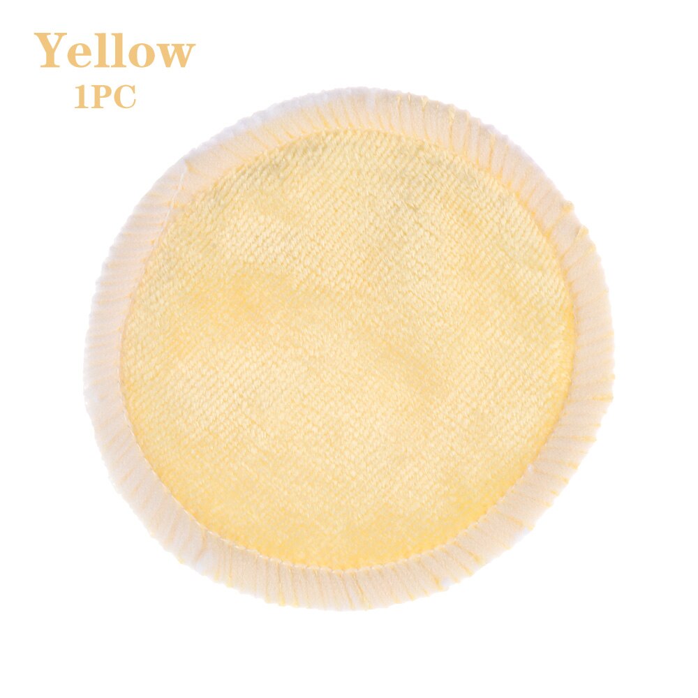 Almohadillas de algodón, 1 ud., desmaquillante Facial, doble capa, toallitas limpiadoras de uñas, lavables, reutilizables: yellow
