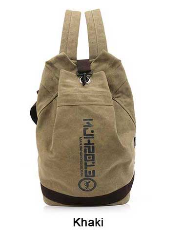 Canvas Rugzak Mannen Bag Back Pack Unisex Schooltassen Reizen Mannen Casual Rugzak Rugzak Canvas Vintage School Rugzak City Bag: Khaki