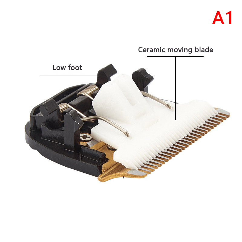 Cabelo Grooming Trimmer Head Clipper Blade, 24 dentes cortador, Shaver, acessórios universais, cerâmica original, substituição de titânio: Marfim