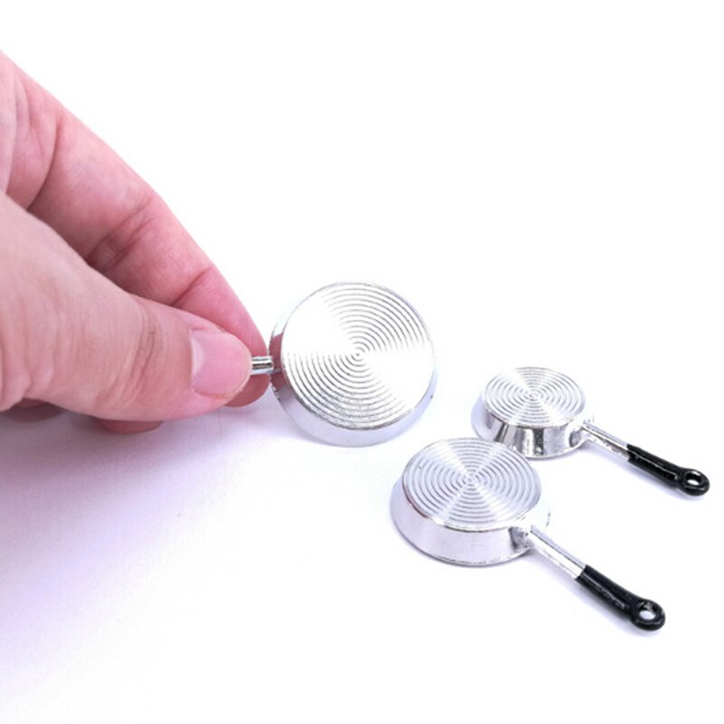 3 pz/impostato 1/12 Bilancia Vintage ▾ Casa Delle Bambole in Miniatura in Metallo Padella Frittura Padelle da cucina Pentola Pentolame E Utensili per Cucinare Cucina Accessorio di Alta Qualità