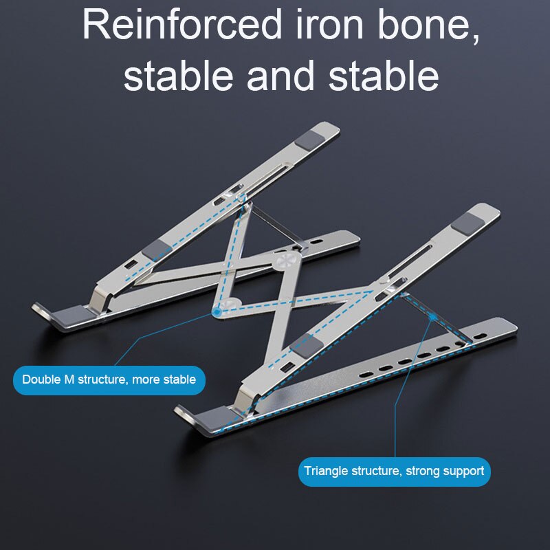 Laptop Stand Portable Notebook Holder Adjustable Foldable Ventilated Desk Tablet Aluminum Rack Health99