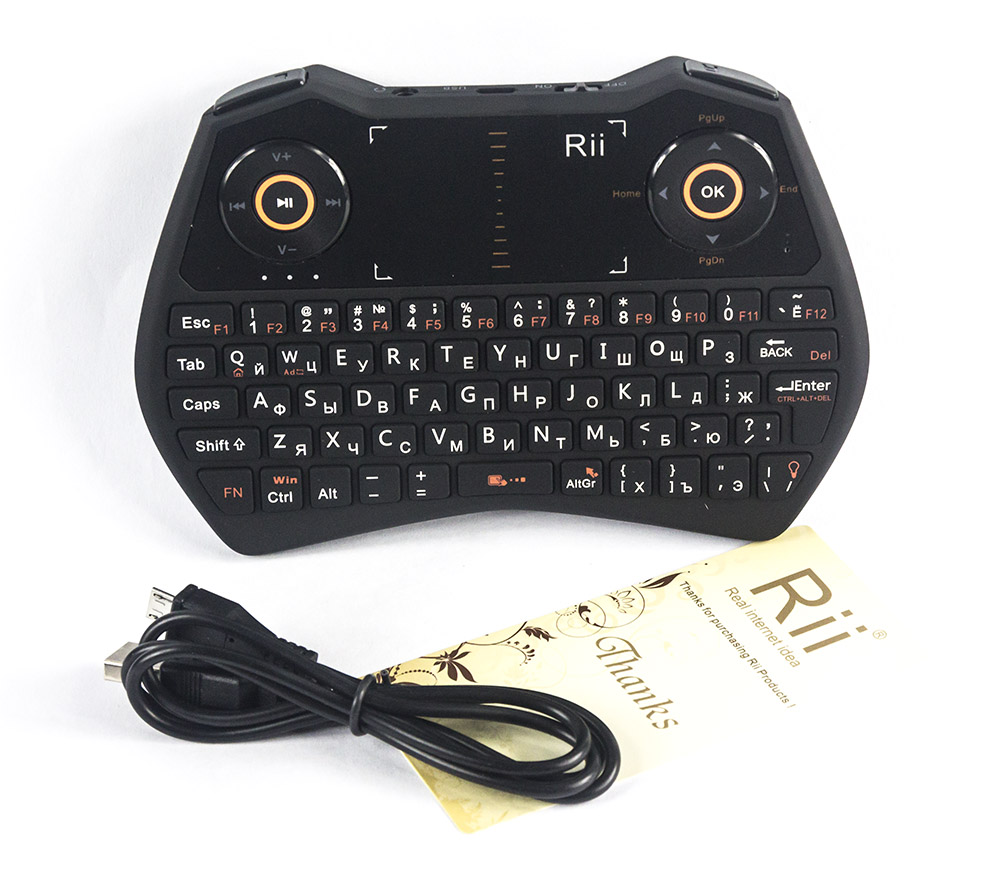 Original Rii i28 2.4G sans fil Mini clavier russe anglais Version rétro-éclairage Air souris pavé tactile pour Android TV BOX Mini PC