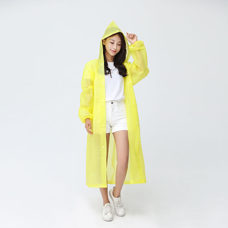 Chubasquero no desechable para adultos, Poncho grueso de una pieza, para viajes, para estudiantes: YELLOW