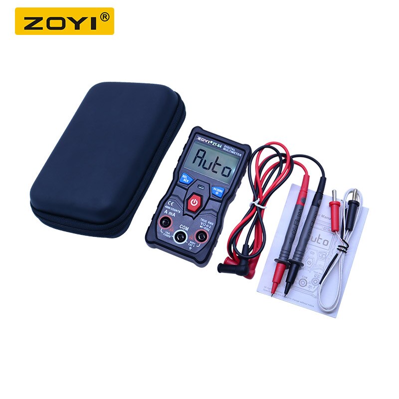 ZT-S4 RMS auto ranging Digital Multimeter 4000 counts AC DC Ammeter Voltmeter+NCV Temperature capacitance frequency tester: With EVA box