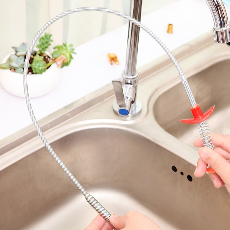 Drain Snake Drain Cleaner Sticks Clog Remover Cleaning Tools Spring Pipe Dredging Tools HKS99