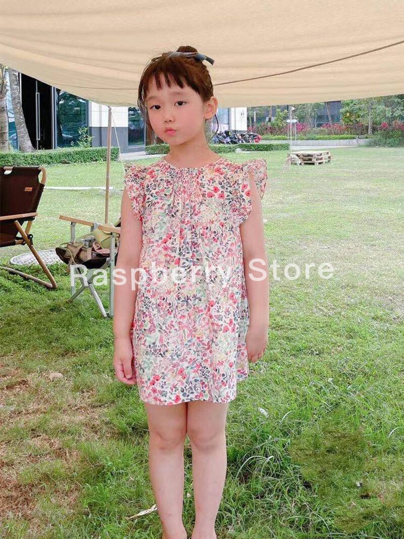 Pre April 26th Girls Gathered And Ruffled Dress Raspberry Camellia Pink BP Liberty Dress