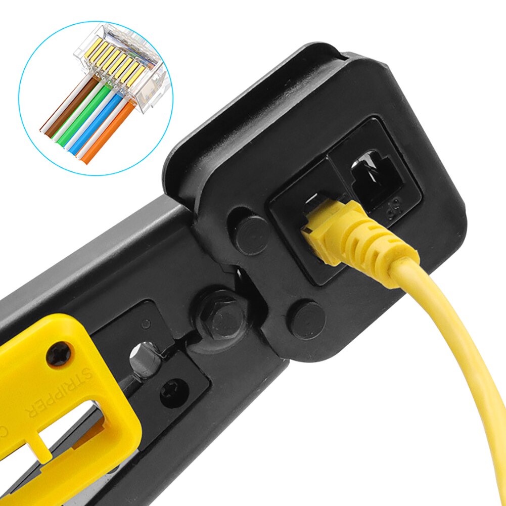 RJ11 RJ45 Crimping Tool Ethernet Network LAN Cable Crimper Cutter Stripper Plier Modular 8P RJ45 and 6P RJ12 RJ11