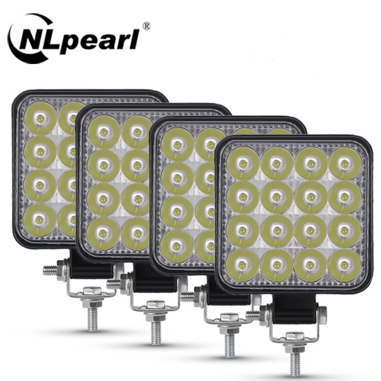 NLpearl 12V 24V LED Light Bar 42W 48W Mini LED Work Light Off Road Spotlight for Jeep Truck 4X4 Car SUV ATV Barra LED Headlights
