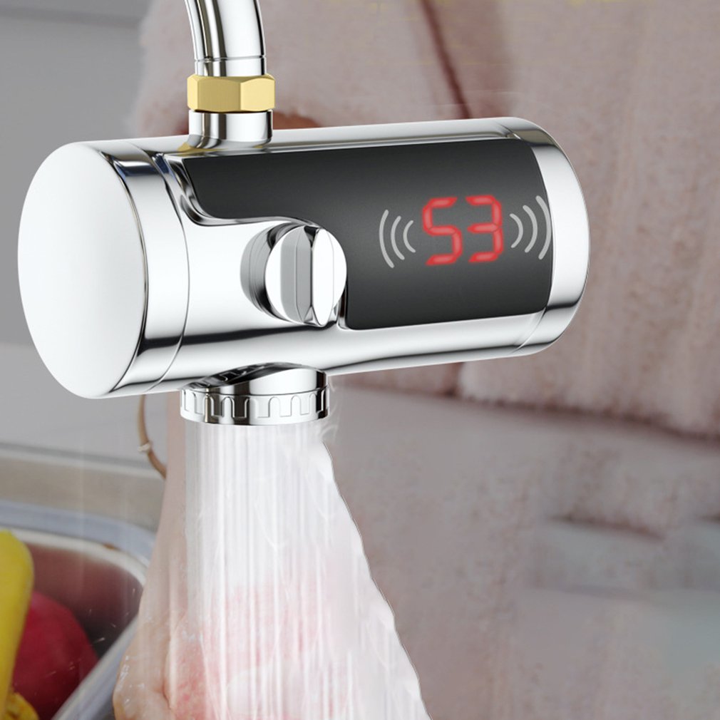 Digital Electric Water Faucet Fast Heat Water Heater Instantaneous Tap Temperature Display Durable Kitchen Faucet Equipmen