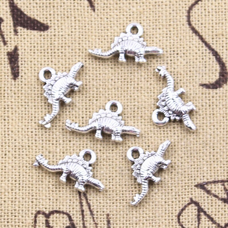 30pcs Charms Dinosaur Sabertosaurus 9x16mm Antique Silver Color Pendants Making DIY Handmade Tibetan Finding Jewelry