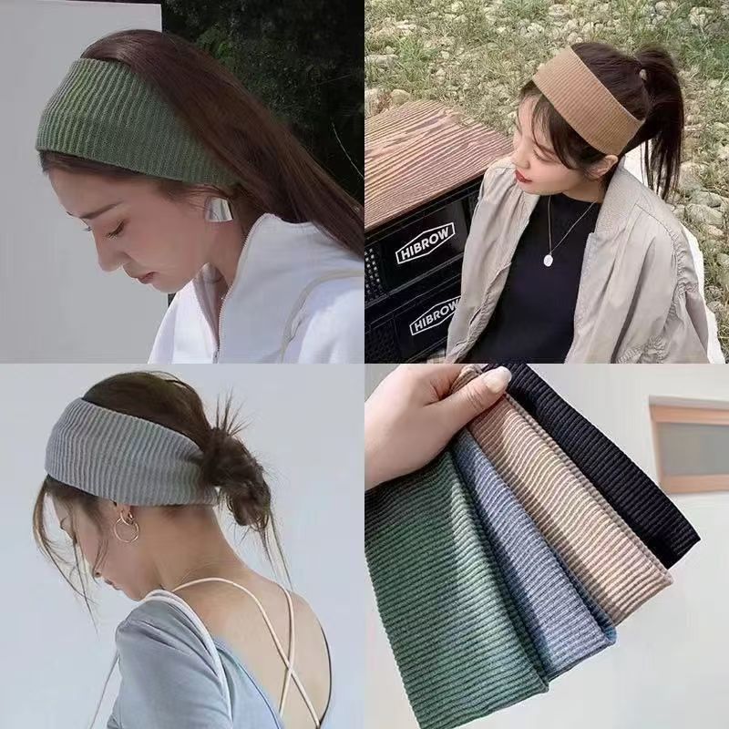 1 diademas deportivas para ciclismo, diadema tejida de algodón coreano suave para mujeres y niñas, pañuelos, accesorios para el cabello de .