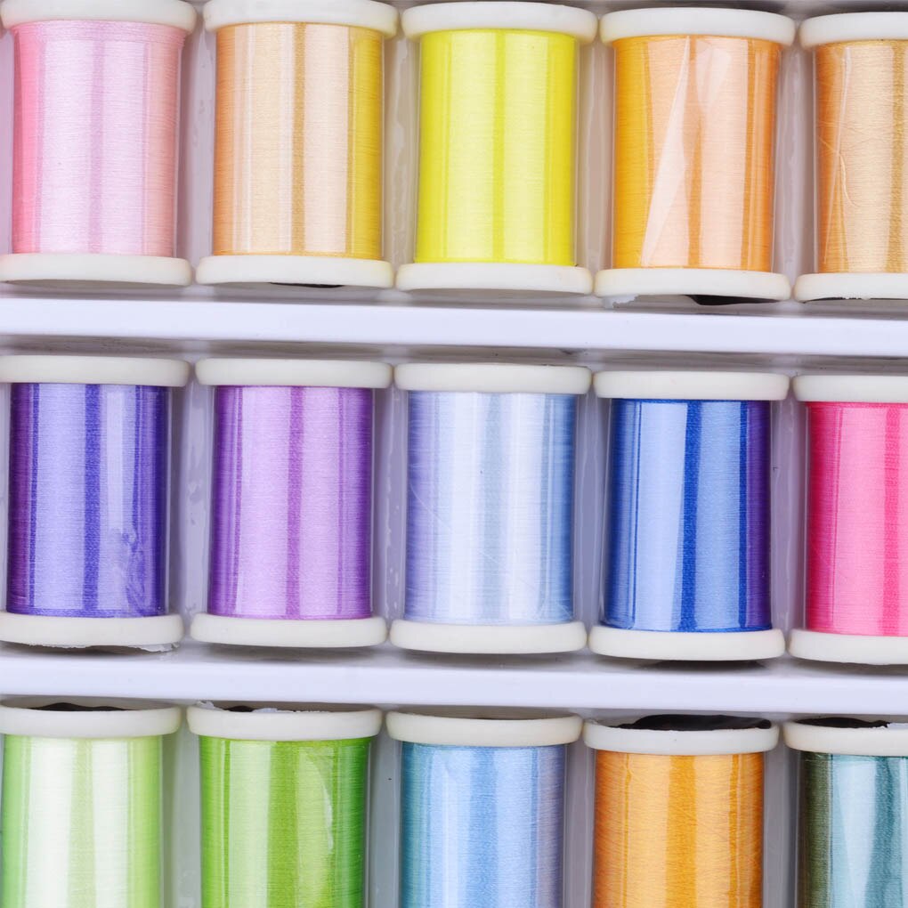 Hilo de coser hecho a mano de 20/39/40/50 colores, máquina de coser de bordado para el hogar caja de línea Kit de costura resistente a mano de hilos