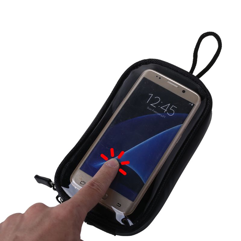 Sacoches de moto noires magnétiques pour réservoir d'essence, transparentes, pour étui de téléphone portable, support de moto universel