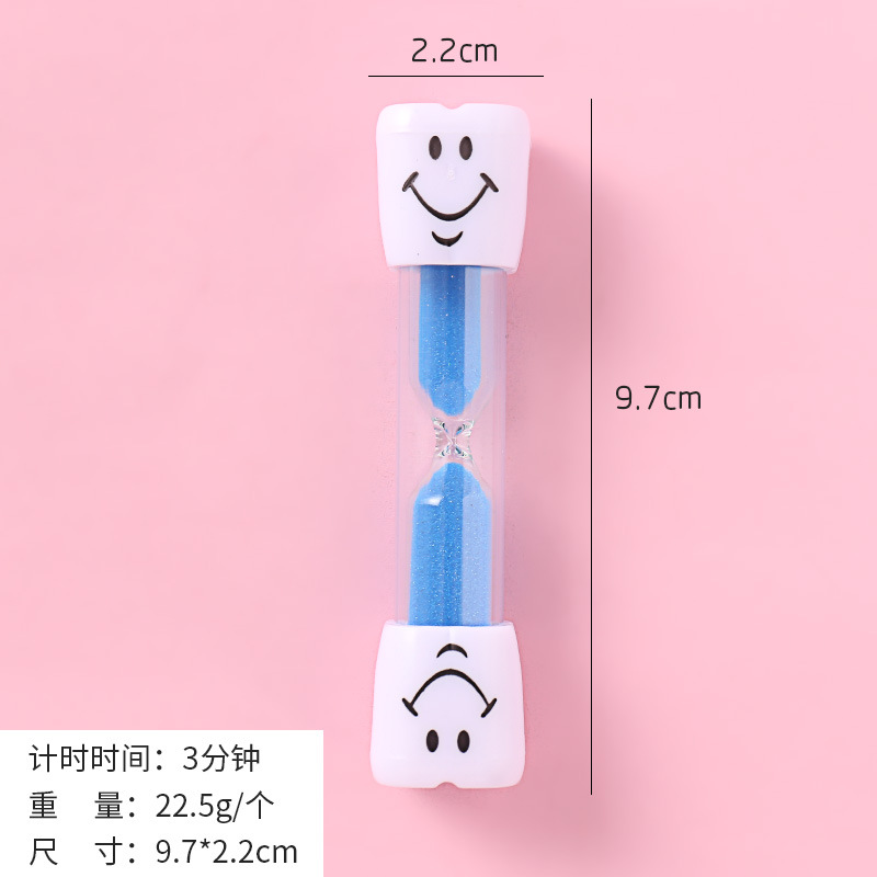 Kinderen Tandenpoetsen 3 Minuten Timer Lachend Gezicht Zandloper Decoratieve Creatieve Tijd Trechter Desktop Ornamenten Kids: Blue smiling face