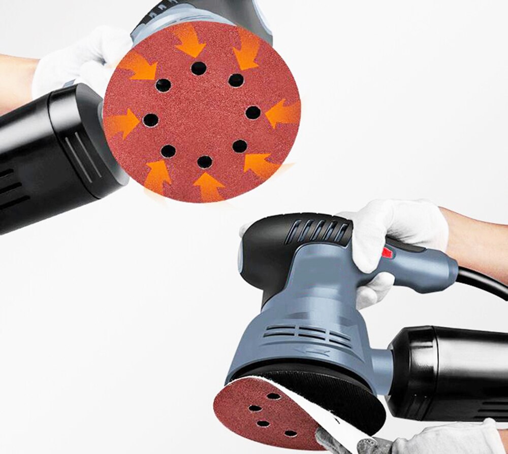 400W Sander Machine 7 Variable Speed 12000RPM Random Orbit Sander polisher with 6 sandpaper Dust exhaust and dust canister
