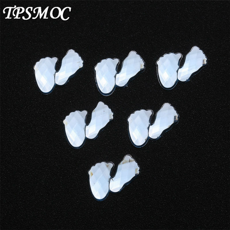 Babero de osito de peluche de estilo Pram, aplicación de diamantes de imitación acrílicos, decoración de , recuerdo de Baby Shower, dispersión de mesa, 100 Uds.