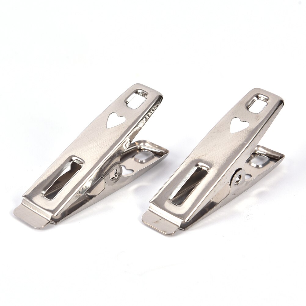 20PCS Clips Letter Clips Stainless Steel Silver Metal Paper Binder Grip Clips Clamp Office Tool Supplies