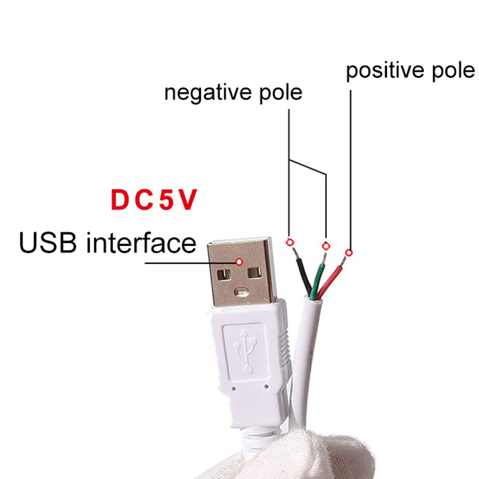 DC5V ściemniacz doprowadziło zasilania portu USB linii ściemniania dopasowywania kolorów kabel przedłużający z na wyłączony przełącznik dla żarówek doprowadziło,