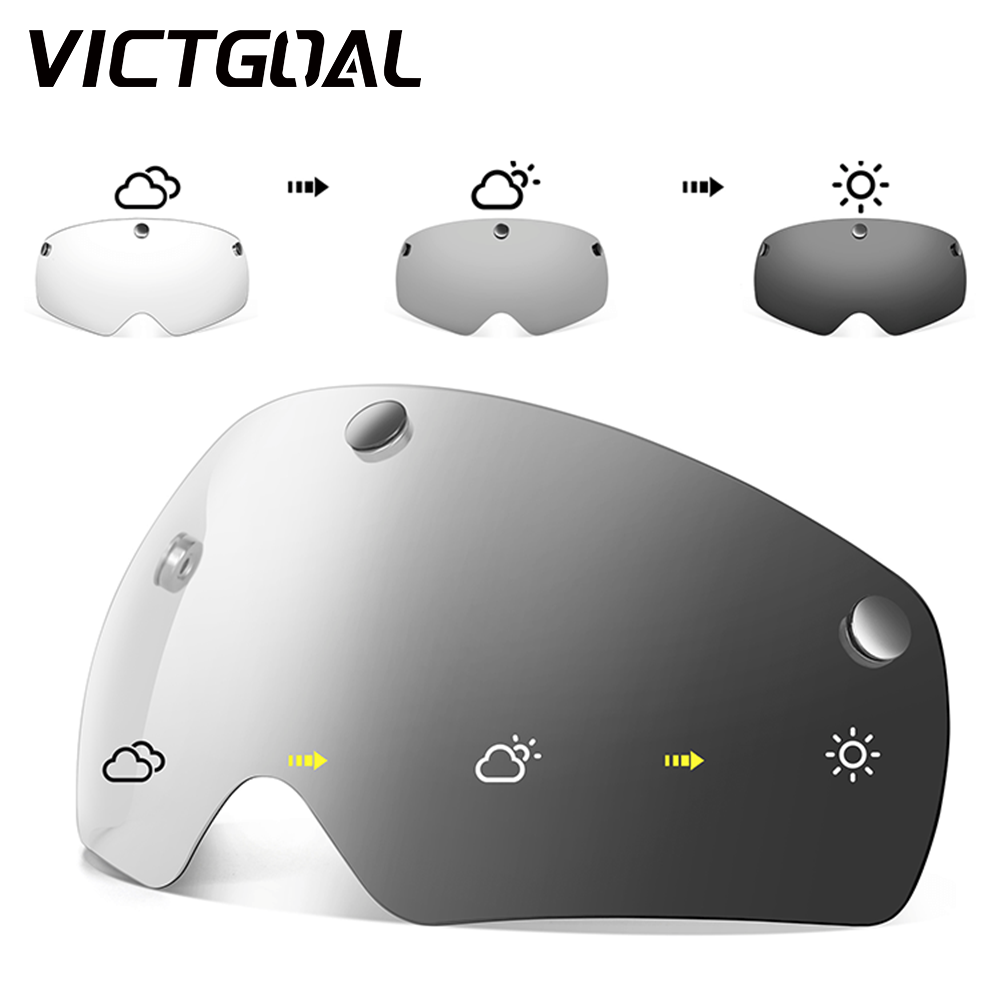 VICTGOAL Bike Helmet Photochromic Lens Magnetic Lenses Bicycle Polarized Goggles Sports Sunproof Glasses MTB Cycling Accessories