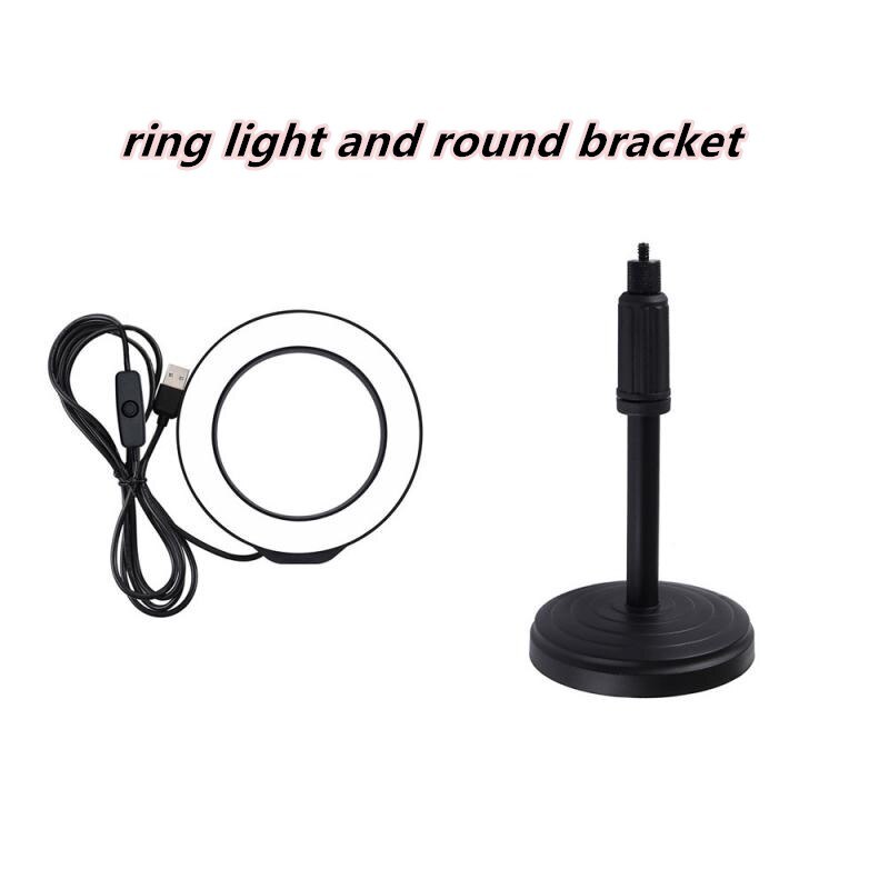 4,7 Zoll 12cm USB Dimmbare LED Selfie Ring Licht Kamera Telefon Fotografie Video machen-hoch Lampe Mit Stativ Oder Runde backet: 02