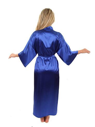 Vrouwen Zijde Satijn Lange Bruiloft Bruid Bruidsmeisje Gewaad Kimono Gewaad Feminino Badjas Grote Maat XXXL Peignoir Femme Sexy Badjas