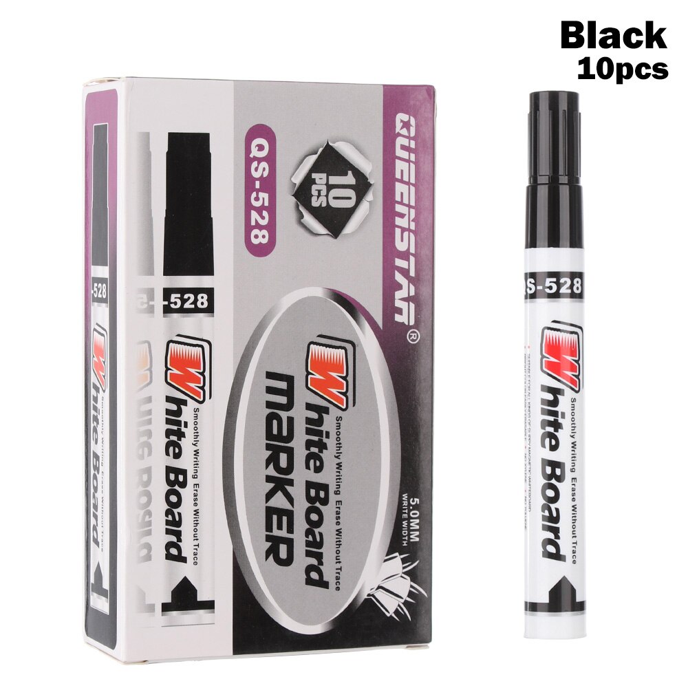 4Pcs/Set Whiteboard Marker Eco-Friendly Marker Office School Supplies Whiteboard Pen Erasable Marker Non-toxic Mark Pen: Black