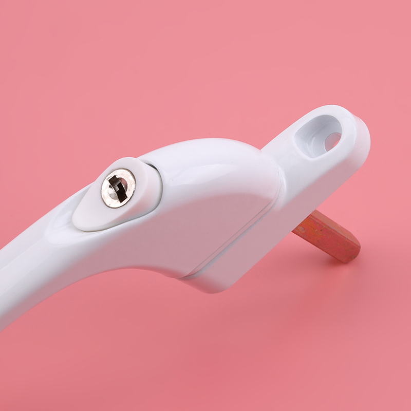 White Aluminum Alloy Window Handle With Locks Universal Door Handle Key Locking For Double Glazing Kid Security Door Lock