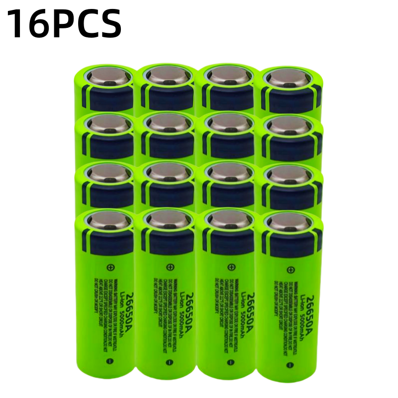 100% novo, original, de alta qualidade, verdadeira capacidade 26650A 5000mAh 3.7V bateria recarregável de íon de lítio 26650 lanterna