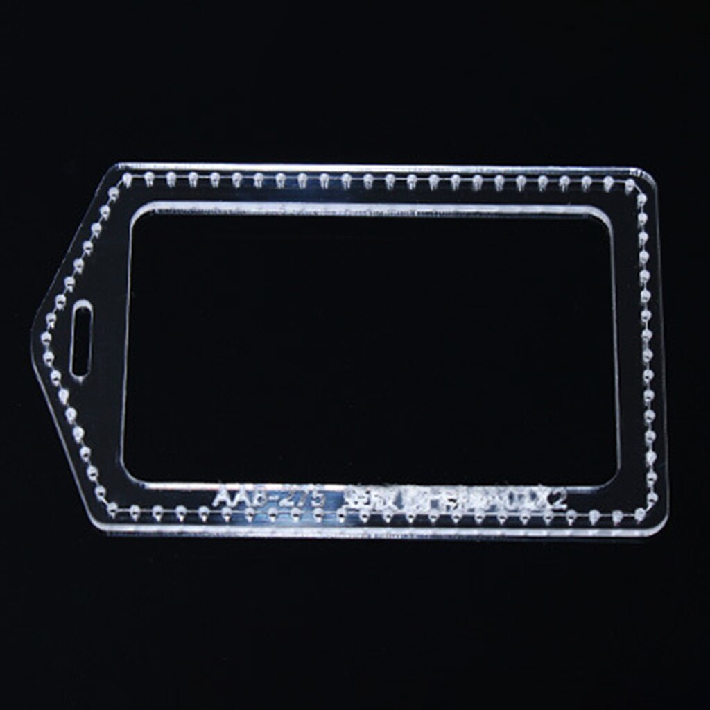 Acrylic Stencil Template ID Card Badge Holder Leather Crafts For Boys Girls