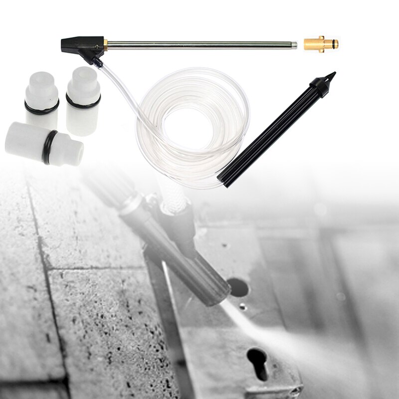 Sand Injector Nozzle Sandblaster Adapter Pressure Washer Tools For Nilfisk Gerni Hose Suction Pipe Adapter Sand Blasting Kit