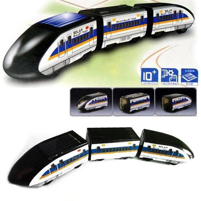 Funny Solar Toy Solar Energy High Speed Train Model DIY Educational Science Toy Students Experimental Toys for