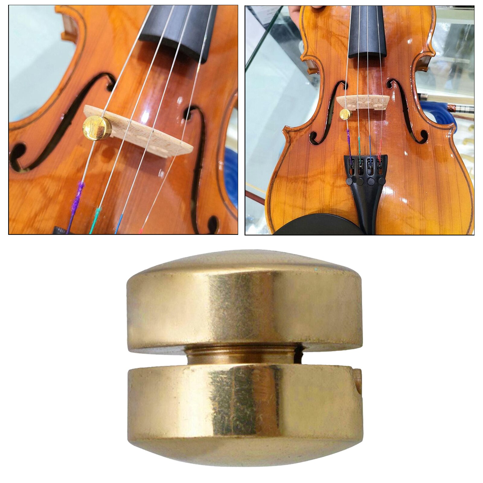 Peças e acessórios para violino tipo 1/4-4/4 botão de latão tons de lobo para ajustador de tom de violino