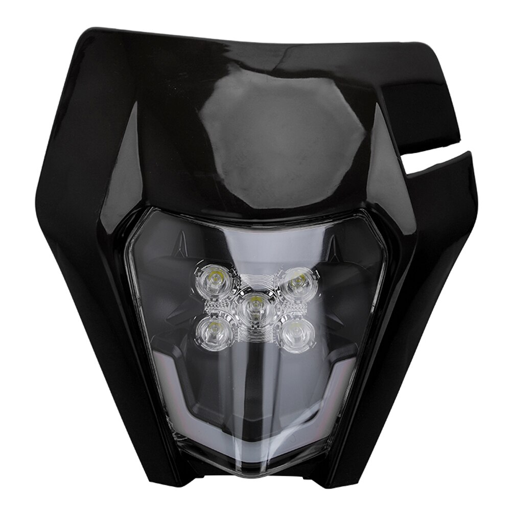 Motorrad Neue LED Scheinwerfer Scheinwerfer Für KTM SX XC XCW SXF XCFW XCF 125 144 150 200 250 350 450: schwarz