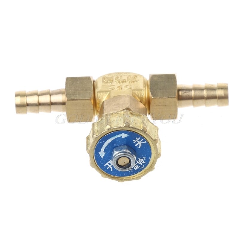 Elbow Brass Needle Valve 8mm Propane Butane Gas Adjuster Barbed Spigots 1 Mpa