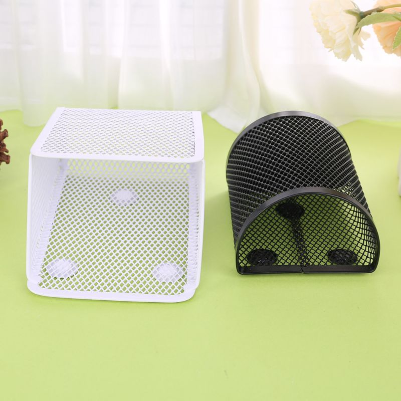 Metal Wire Mesh Magnetic Basket Storage Box Pen Pencil Makeup Organizer Kitchen