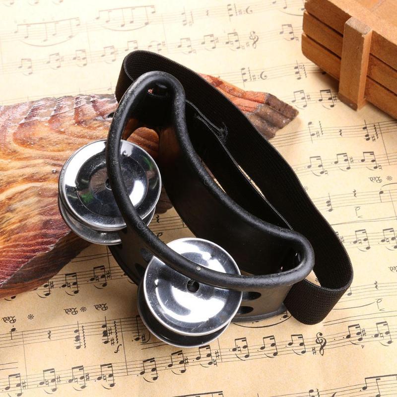 Black Elliptical Cajon Box Drum Companion Hand Foot Jingle Tambourine Percussion Instruments For Acoustic Sets Jam Sessions