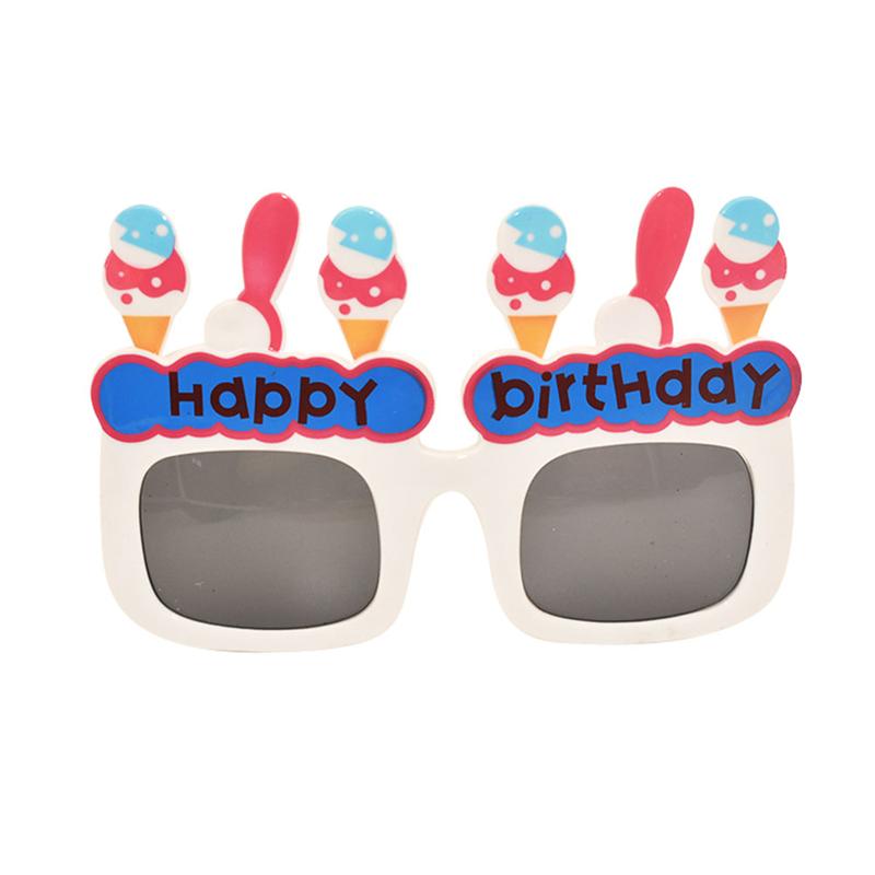 Gafas de sol con de cono de helado, gafas de sol de con estampado de letras, accesorios de foto creativos, gafas de ojos, decoración divertida para de cumpleaños