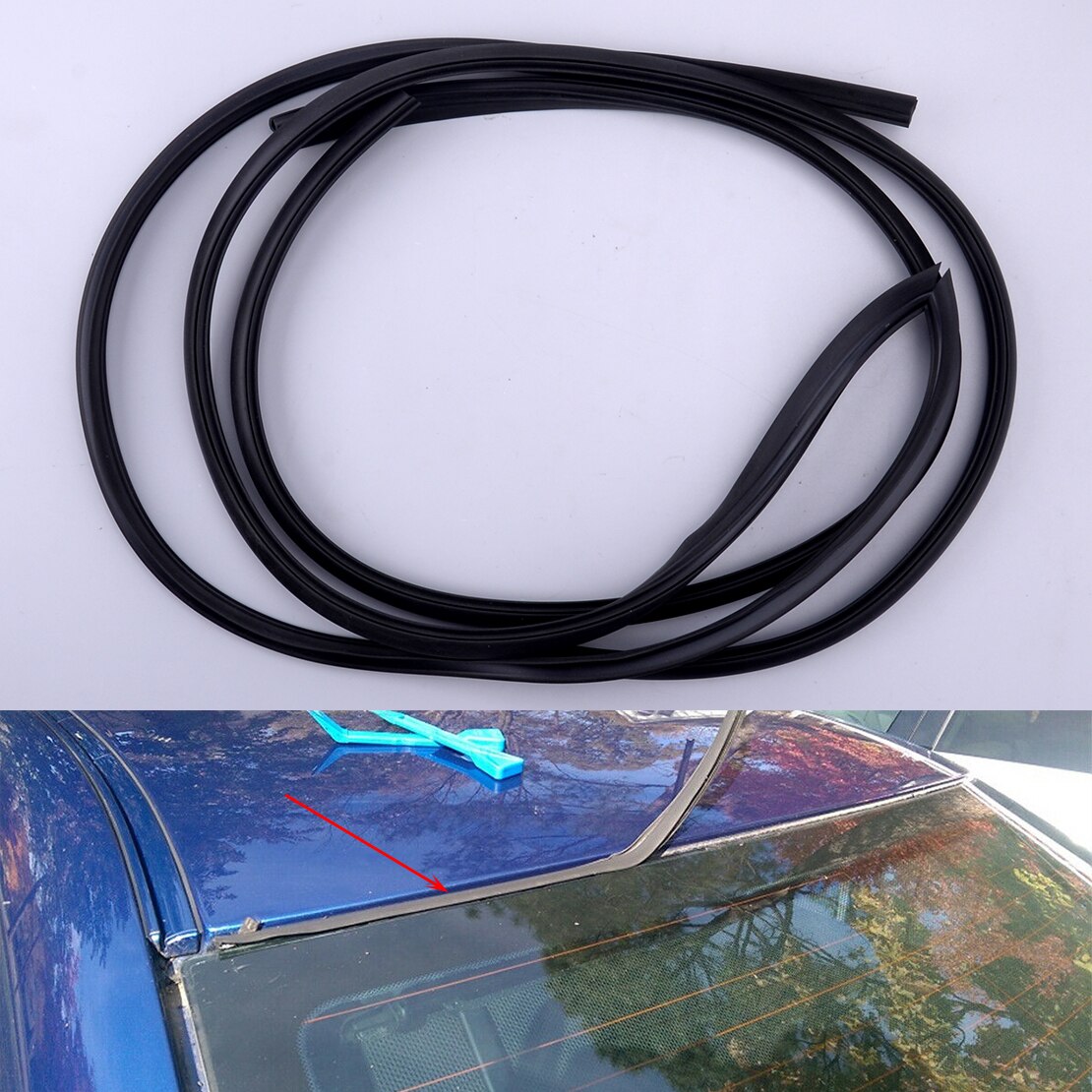 Ajuste de sello de moldura superior del parabrisas trasero apto para BMW 5 Series E60 525i 530i 528i 2004 2005 2006 2007 51317027916