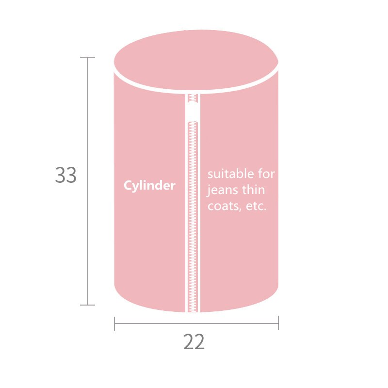 Pink Mesh Washing Machine Bag For Bra Underwear Socks Protective Laundry Bags Travel Portable Net Wash Storage Bag For Clothes: Cylinder