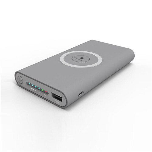 80000mAh Qi Wireless Power Bank Portable Large Capacity External Battery Fast Charging Phone Charger For Xiaomi Samsung Iphone: grey