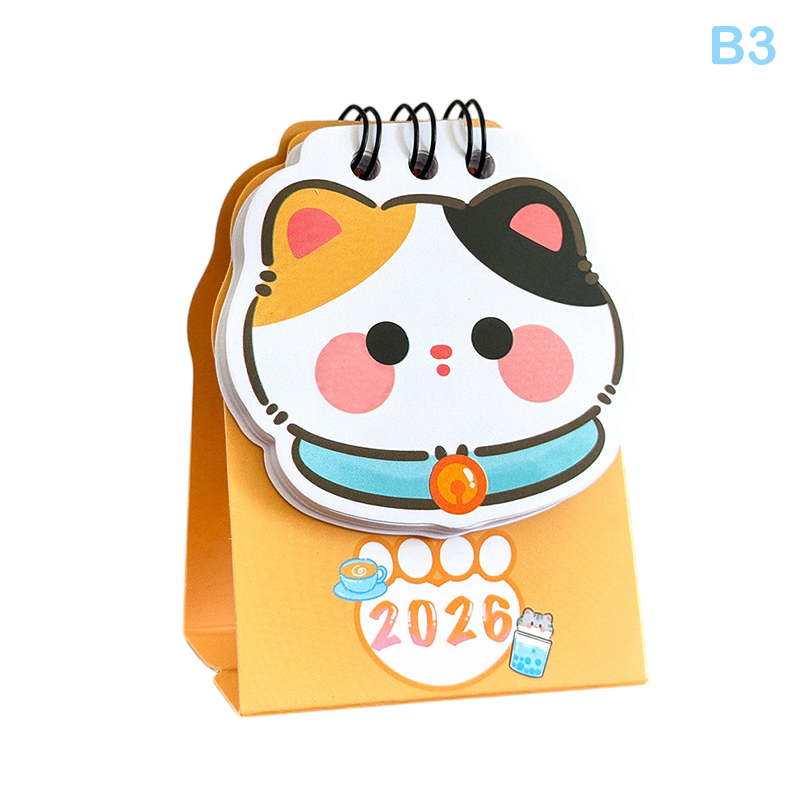 Horse Year Mini Desk Calendar Cartoon Portable Coil Monthly Calendar Planner Office And Home Decor Year'S