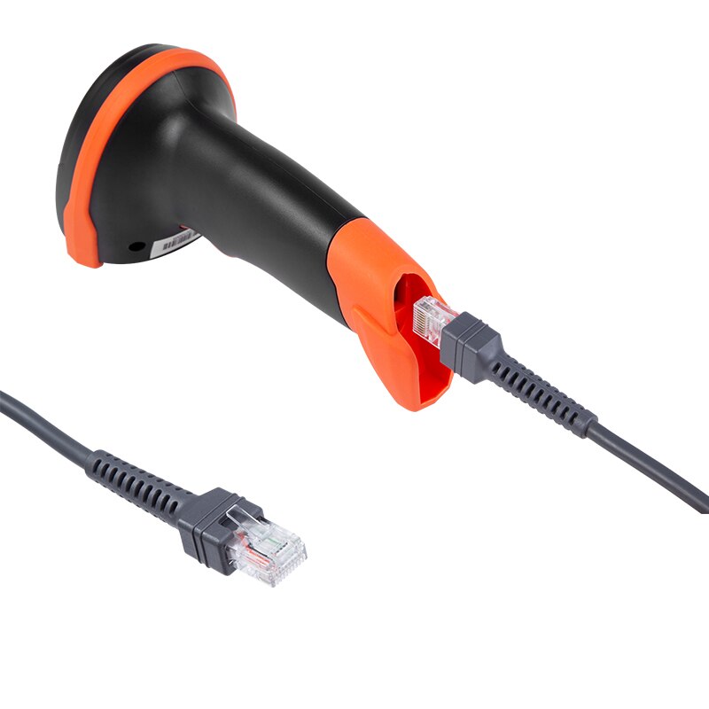HSTEM Barcode Scanner T8D/T8L Handheld Wired 1D 2D QR Bar Code Reader With USB and RS232 Interface For Serial Connection