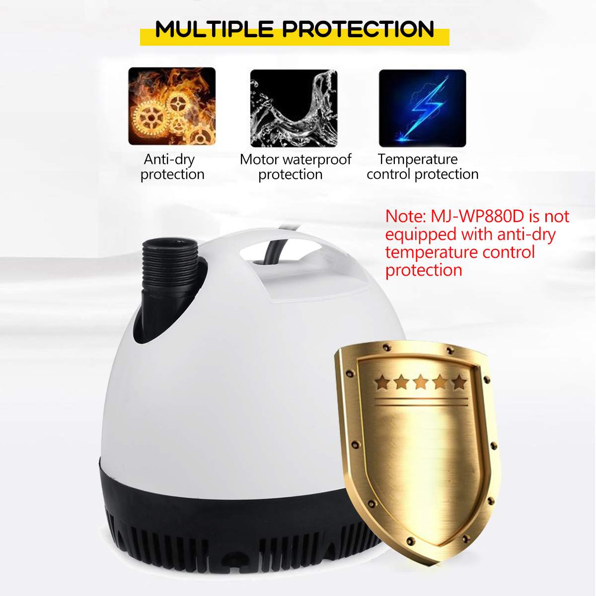 Water Pump Fish Tank Home Submersible Pump Bottom Suction Pump Water Change Energy Saving Waterfall Silent Fountain for Aquarium