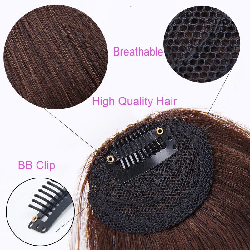 PAGEUP Long Clip In on Front Hair Bang Side Fringe Hair Extension Real Natural Synthetic Bangs Hair Piece
